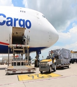 shipments coming from an airport to an airport.